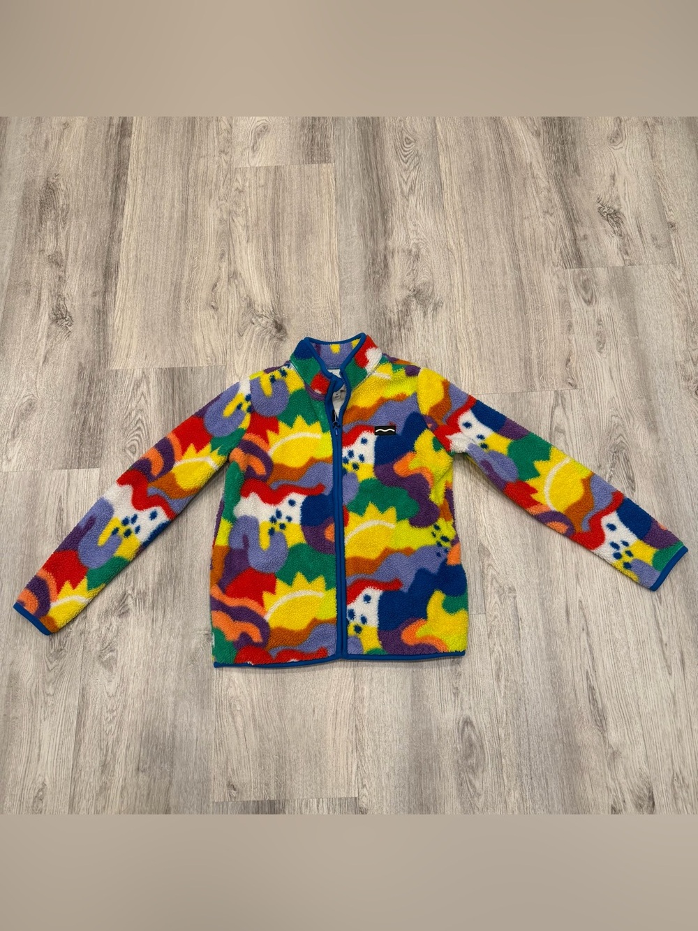 Crayola x Kohl’s Colorful Sherpa Fleece Jacket Kids Medium Rainbow Print